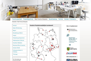  Screenshot der projektbegleitenden Website www.kreative-produktionsstaedte.de 