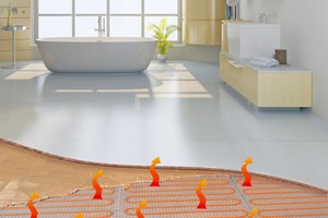  Besonders in Badezimmern wird häufig eine elektrische Fußbodenheizung verlegt – entweder als Vollheizung oder als Fußbodentemperierung zur Steigerung des Wohnkomforts 