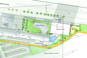  Das Neubauprojekt der HOWOGE mit dem Namen „Q 218“ wird auf einem 4.600 m² großen Grundstück realisiert 