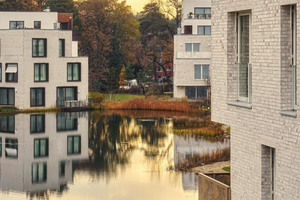  Das luxuriöse Wohnquartier Fünf Morgen Dahlem Urban Village wurde im Jahr 2017 fertiggestellt.  