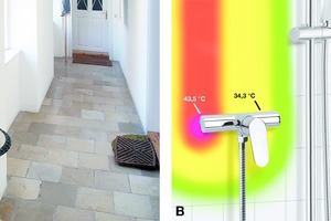  Bild 1: Früher: Etagenzapfstelle für 4 Mietparteien (A); Wien, IV Bezirk /1/; heute: Fremderwärmung von Trinkwasser kalt durch einen PWH-Anschluss, der in die Zirkulation einbezogen wurde (B) 