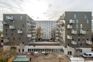  Errichtet wurden die beiden Wohntürme mit Ytong Porenbeton und Silka Kalksandstein, die sich aufgrund ihrer Eigenschaften im mehrgeschossigen Wohnungsbau ergänzen 