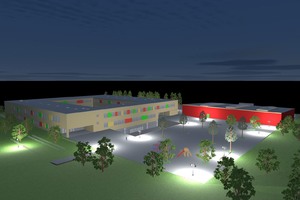  Die Schule wurde mit Archicad gezeichnet. Weitere Fachplanungen sind hier ebenfalls eingeflossen. Nur die TGA-Fachplanung ist nicht in 3D eingebunden, denn diese Leistungen vergibt die Verwaltung stets extern und dokumentiert sie dann in 2D 