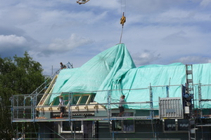  Teichfolie als vorübergehender Wetterschutz 