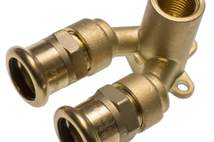  Eine schnelle und sichere Verarbeitung mittels Verpressen, hier am Beispiel Kupferrohr und PURAPRESS-Fitting aus bleifreier Silizumbronze 
