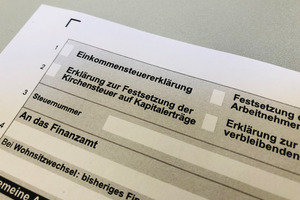  Formular für die Einkommensteuererklärung  