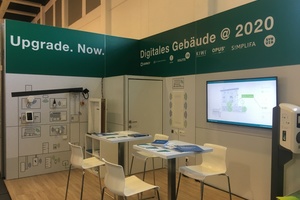  Messestand der Partner-Allianz „Das digitale Gebäude @2020“ auf der bautec 2020 in Berlin.  