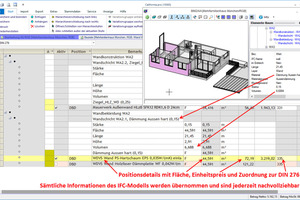  Sämtliche Informationen des IFC-Modells werden übernommen 