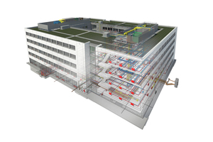  Die Daten aus den BIM-Modellen werden bereits während der Planungs- und Bauphase zur Vermeidung von Kollisionen verwendet und bilden die Grundlage für eine effiziente Bewirtschaftung der Gebäude 
