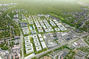  Auf einer Fläche von 75 Fußballfeldern entstehen moderne und nachhaltige Büro-, Forschungs- und Laborgebäude sowie Wohnungen 