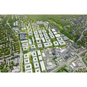  Siemens Campus Visualisierung: Beim Neubau des Siemens Campus Erlangen bildet BIM den gesamten Campus digital ab und macht ihn virtuell erlebbar.  