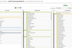  Bei der Erstellung des Datenmodells lässt sich flexibel festlegen, welche baulichen Elemente in welcher Detailtiefe erfasst werden sollen 