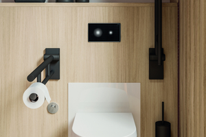  Ein höhenverstellbares WC ist für pflegebedürfte Menschen mindestens so hilfreich wie ausreichender Bewegungsraum. Beides kann über das Vorwandsystem „Prevista Dry Plus“ kreativ und wirtschaftlich realisiert werden 