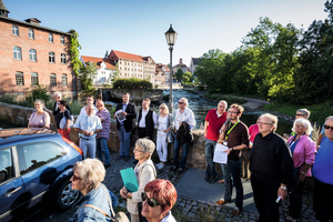  Einen fast hundertprozentigen Bekanntheitsgrad erzielt die ProjektStadt in ihrer Kundenumfrage bei Stadtentwicklungskonzepten. Im Bild: ein Stadtspaziergang durch das Fördergebiet in Eschwege 