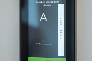  Über das PORT-Terminal in der Wohnung lässt sich ein Aufzug genauso rufen, wie über die App 