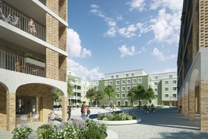  Wohnquartier Pixendorf in Tullnerfeld: Die Architekt:innen von AllesWirdGut nehmen sich die Struktur des Ortskerns zum Vorbild und interpretieren es zeitgemäß. In dem Open BIM-Projekt sind Fachplanungen mit der Architekturplanung verknüpft 
