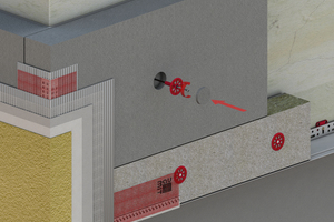  System mit EPS-Dämmplatten und Brandriegel aus Mineralwolle 