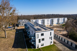  Der Entwurf der Modulbauten basiert auf dem von ALHO gemeinsam mit dem vom Architekturbüro KZA entwickelten Baukastensystem, das 2018 in den GdW Rahmenvertrags aufgenommen wurde 