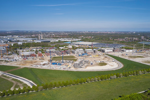  Viel Grün umgibt das Neubaugebiet, das auf den Übergang zwischen Stadt und Land reagiert 