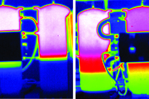  In Kombination mit Schichtspeichern können die Frischwasserstationen ihre Vorzüge ausspielen – links bei der Beladung mit Wärmeenergie, rechts bei der Warmwasserentnahme durch das Frischwassermodul 