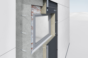  Die Sanierungslösung in Form einer wartungsarmen VHF umfasst die wärmebrückenfreie Fassadenbefestigung Isolink® sowie die Dämmung aus Steinwolle und konstruktive Brandschutzmaßnahmen der Deutsche Rockwool GmbH &amp; Co. KG. 