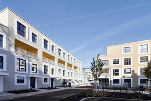  Der Gustavshof in Offenbach: Ausgezeichnet mit dem Qualitätssiegel „Nachhaltiger Wohnungsbau“ und dem DMK Award für nachhaltiges Bauen.  