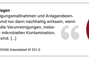  Unten: Die Sanierung einer mit Pseudomonas aeruginosa kontaminierten Trinkwasser-installation sollte immer mit der Ursachenfindung und -beseitigung beginnen 