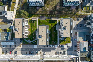  Die Krausenhöfe vermitteln zwischen einem straßenseitigen Riegel und einem kleinteiligeren Ensemble 