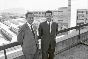  Heinrich (links) und Klaus Gebert: Die zwei Brüder bauten das Familienunternehmen zu einem der führenden Sanitärtechnik-Konzerne Europas auf. 