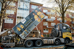  Der Einsatz mobiler Silotechnik, etwa des Weber MixMobils, beschleunigte den Bauablauf erheblich 