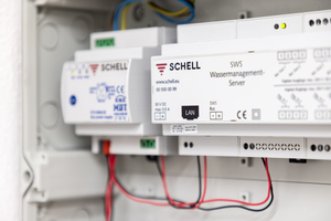  Das Schell Wassermanagement-System SWS ermöglicht nach entsprechender Programmierung die automatische Auslösung von Stagnationsspülungen zum Erhalt der Trinkwassergüte 