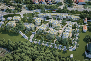  Das neue Wohnquartier Thierfelderstraße verbindet Natur- und Straßenraum miteinander 