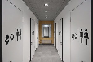  Die Toiletten sind geschlechterneutral ausgestattet 
