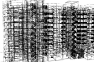  Am zum digitalen Zwilling weiterentwickelten BIM-Modell planen die beteiligten Akteure das serielle Sanierungsprojekt im Detail, bevor es gebaute Realität wird 