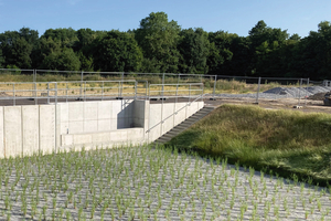  Mit Ölresten und Reifenabrieb belastetes Regenwasser wird über einen Retentionsbodenfilter gereinigt 