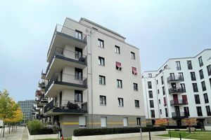  Im topmodernen Berliner Wohnquartier NO1 setzen die Service Friends 2.000 Fenster auf einmal in Stand. Dadurch können deren Funktionalität und der energetische Zustand erhalten werden 