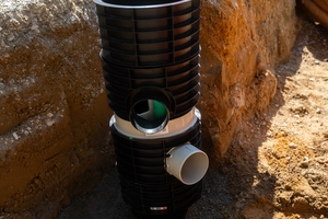  Schwammstadt Straßenablauf Combipoint mit integrierten Einlaufschacht  