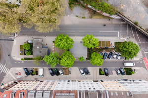  Das Bachplätzchen erhielt die bisher größte Revitalisierung und mauserte sich zu einem Ort zwischen Begegnung und Mobilität 