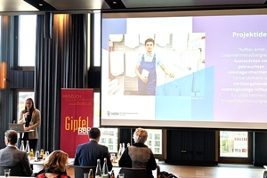  Julia Kremer (VdW südwest) präsentierte die Ergebnisse eines Projekts zum Aufbau eines Austauschlagers für gebrauchte Gasetagen-Thermen 