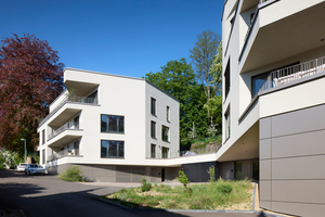  Kalksandstein kam auch wegen seiner hohen Rohdichte zum Einsatz, die Speichermasse sowie Schallschutz bietet 