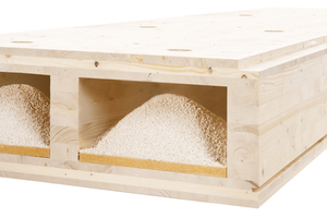  Mit dem innovativen Deckensystem von best wood Schneider sind große Spannweiten und dadurch stützenfreie Räumemöglich 