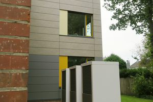  Die Außeneinheiten der kaskadierten Wärmepumpen arbeiten leise 