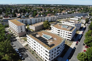  Aus der Vogelperspektive offenbart sich die gesamte Typologie der Gebäude und des Freiraums an der Gretelriede 