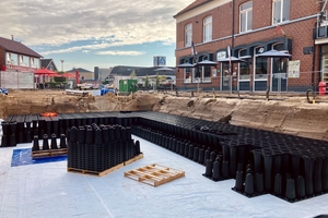  ACO Stormbrixx Rigolensystem als Speicheranlage installiert 