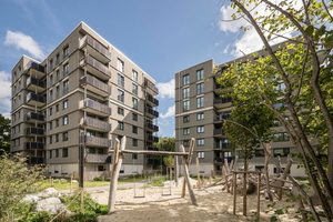  Mit mehr Geschossen und mehr Balkonen konnten die beiden Baukörper in Moosach deutlich aufgewertet werden 