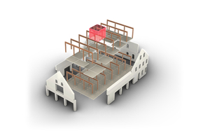  Die im Vergleich zu Abriss und Neubau geringeren Baukosten können insbesondere durch das neu entwickelte Rastertragwerk erreicht werden 