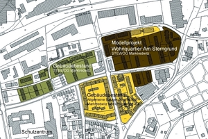  Modellvorhaben Modernisierung „Am Sterngrund“ in Marktredwitz:Die Energieeffizienz des Gesamtquartiers soll mittels eines umfassendenEnergieversorgungskonzeptes verbessert werden 