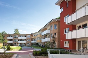  Die barrierefreien Wohngebäude in Münster-Mecklenbeck sind nach EnEV 2007 erstellt und erfüllen die energetischen Anforderungen weit über die Richtlinie hinaus 