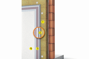  Systemempfehlung weber.therm Dickputz WDVS1. Mineralwoll-Dämmplatte MW 035 Fassade express oder –Lamelle (auf Mauerwerk in Alt- oder Neubau oder Beton)2. Ca. 15 mm dicker weber.therm Grundputz3. 5-6 mm Armierungslage mit weber.therm 302 Armierungsmörtel und weber.therm 310 Armierungsgewebe 8 x 8 mm 