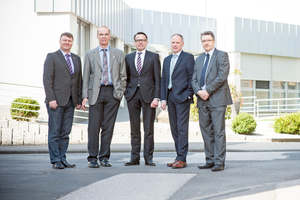  Partner: (v.l.n.r.) Jürgen Niedereichholz (Heizung + Sanitär Mewes), Gerhard Rother (WG Witten-Mitte), Peter Kunz (ista), Antonio Fischetti (Genek) und Frank Nolte (WG Witten-Mitte) 